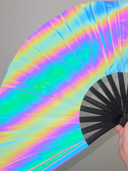 Rainbow Reflective Festival Fan