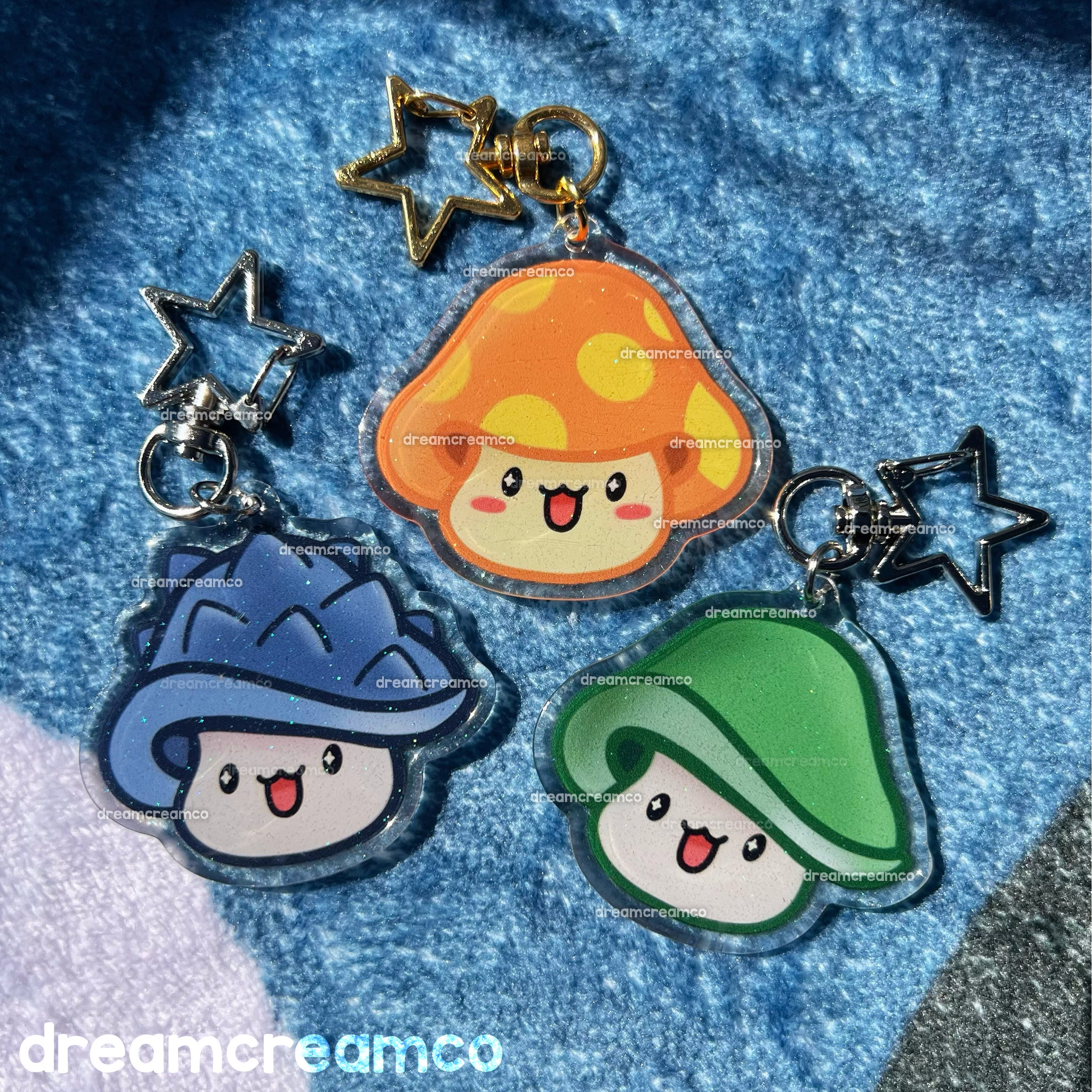 Maple Mushrooms Acrylic Charms
