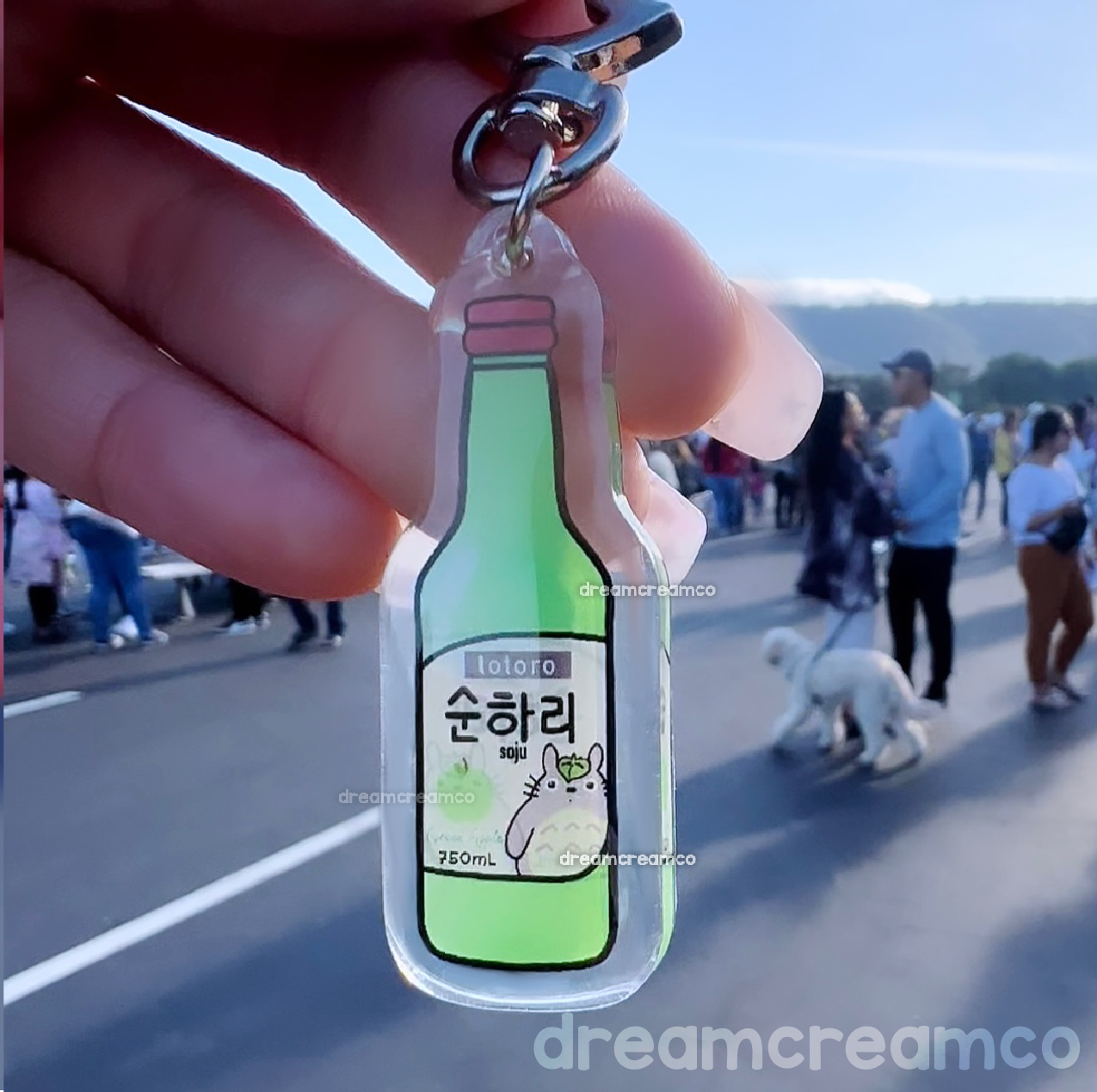 Green Apple Soju Spirit Acrylic Charm