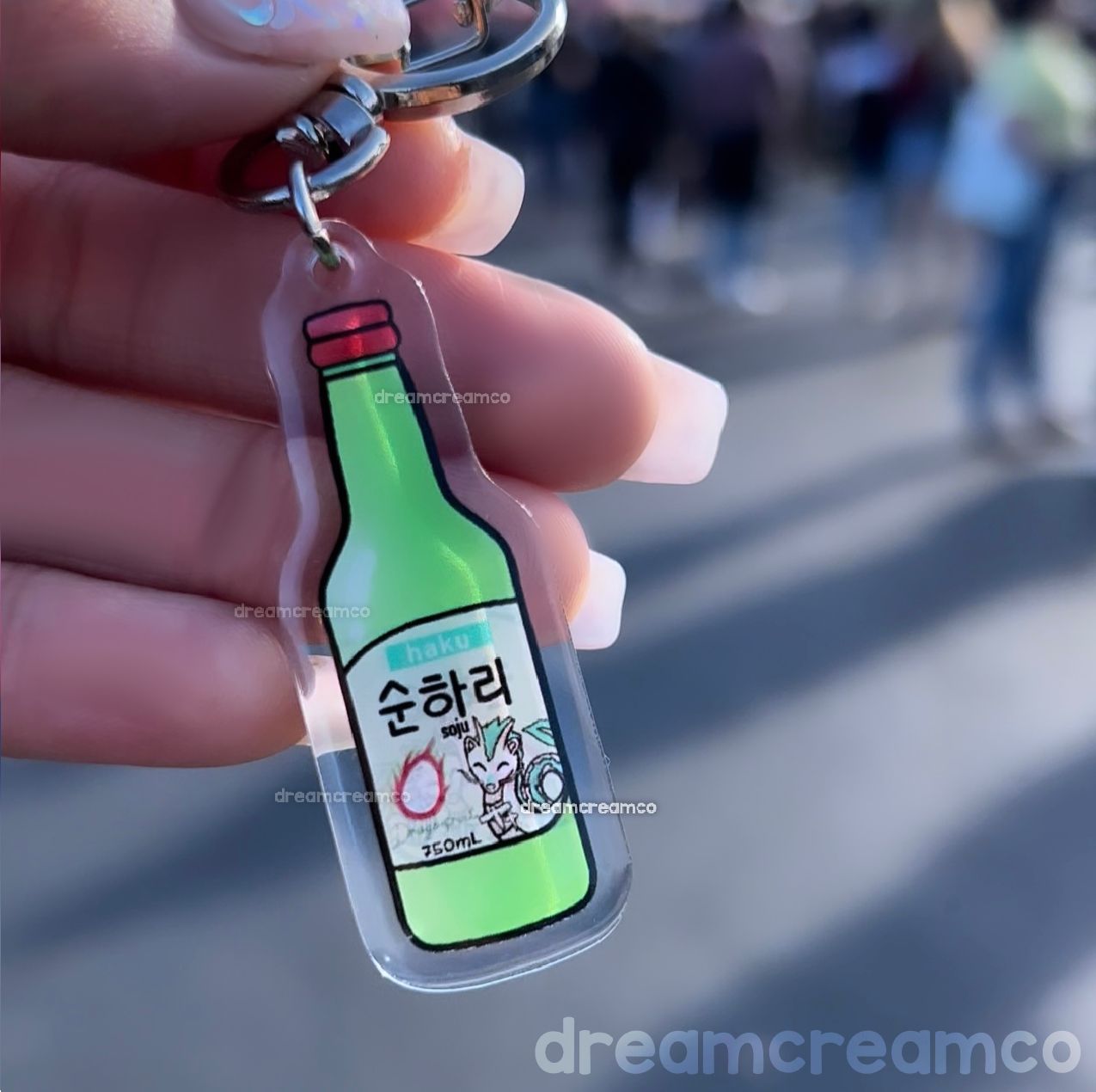Dragonfruit Soju Spirit Acrylic Charm