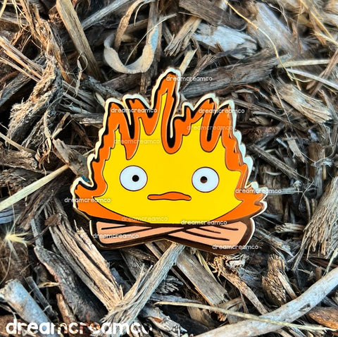 Fiery Flame Enamel Pin